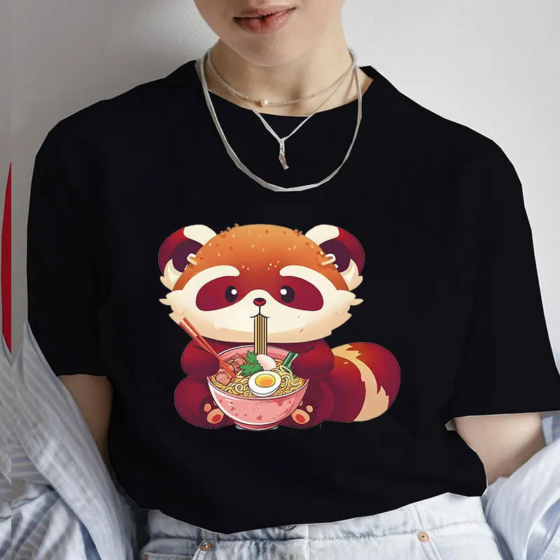 Casual Kawaii Boba Milk Tea Print Tshirt Bubble Tea Cartoon