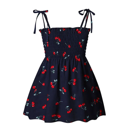 Children's Summer Floral Princess Dress – Cotton Sling Sundress for Girls