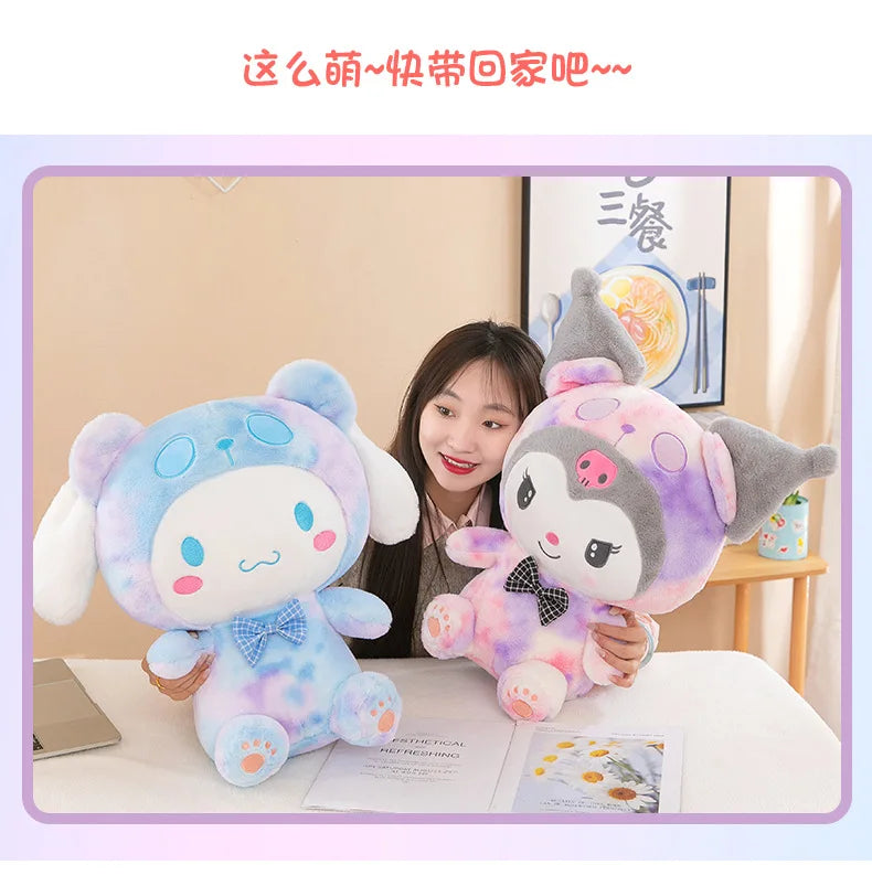 Giant Sanrio Kulomi Plushies Stuffed Animal Doll Cute Cinnamoroll Throw Pillow Melody Plush Toys Girl's Birthday Cinnamorol Gift