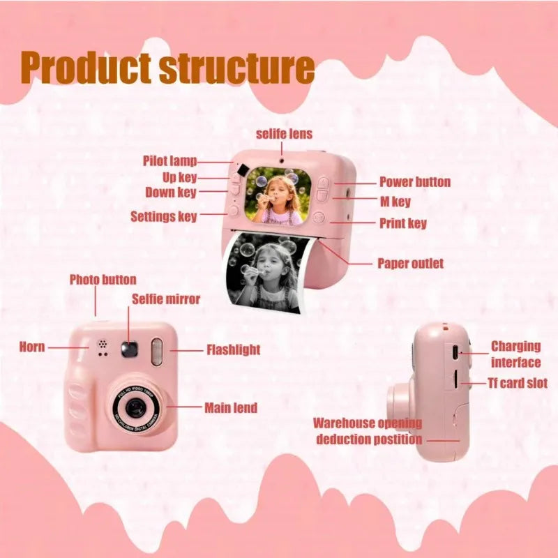 Children's Polaroid print camera