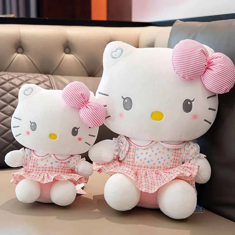 20/40cm Sanrio Cute Plushies Hello Kitty Cat Dolls Pink Soft Stuffed Animal Pillow KT Cat Plush Toy Girl Birthday Gift