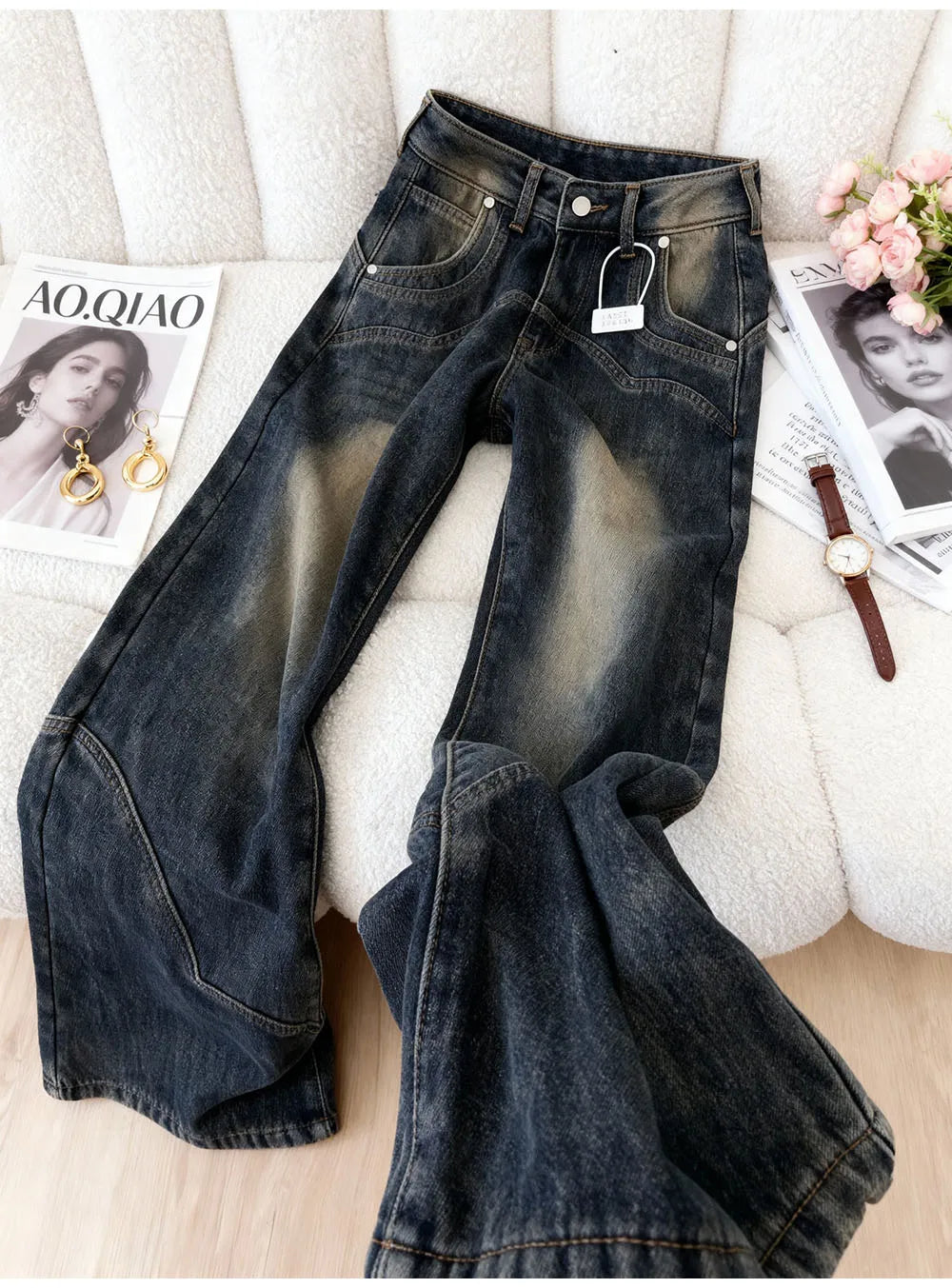 Dark Wash Denim Pants