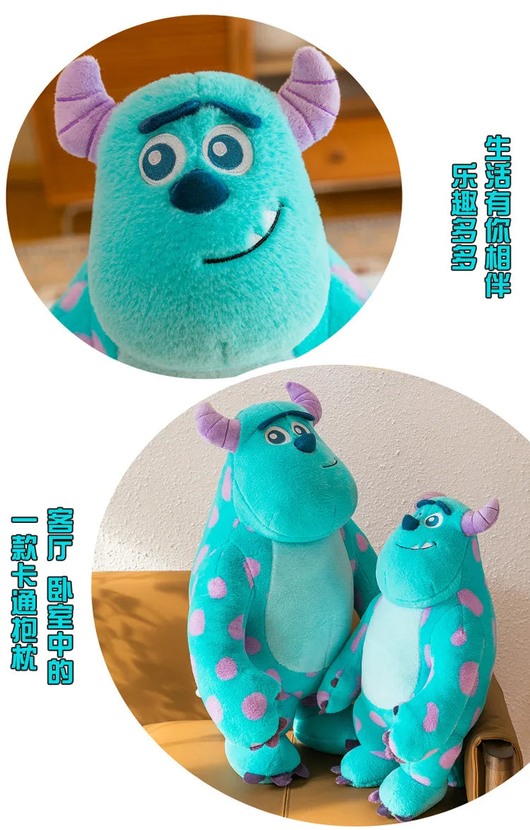 45cm New Rabbit Hair Blue Monster Plush Toys Boy Blue Monster Plushies Toy Children's Dolls Sleep Pillow Girl Doll for Kids Gift