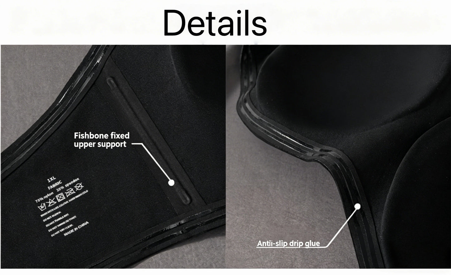 Plus Size Wireless Strapless Bra - No-Slip Bandeau with Support