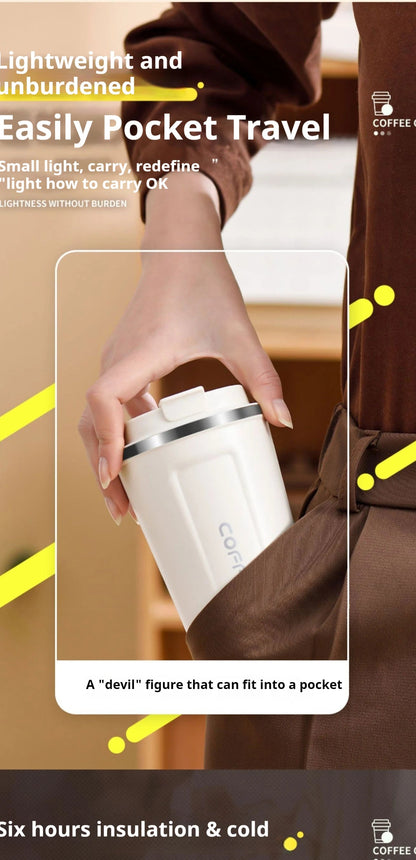 380/510ML Stainless Steel Coffee Mug Portable Tumbler Vacuum Flasks Car Thermal Cup Keeps Cold and Heat Thermal Mug Coffee Cup