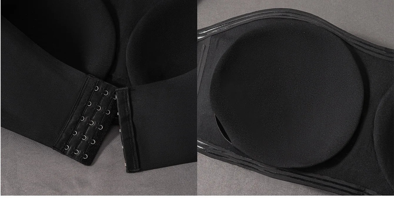 Plus Size Wireless Strapless Bra - No-Slip Bandeau with Support
