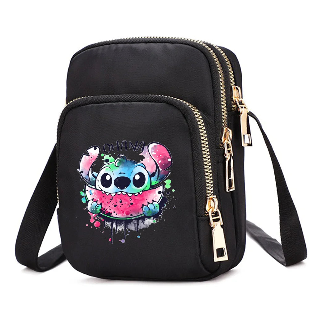 Women Shoulder Bags Lilo Stitch Cell Phone Purse Crossbody