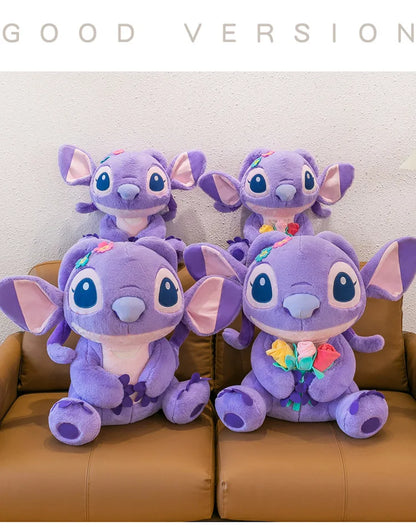 35cm Disney Embroidered Stitch Doll Cartoon Cute Stitch Plush Toys Children's Gift For Birthday Room Decoration Plushies Dolls