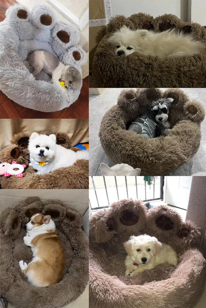 Fluffy Dog Bed – Plush Round Pet Cushion for Small to Large Dogs & Cats