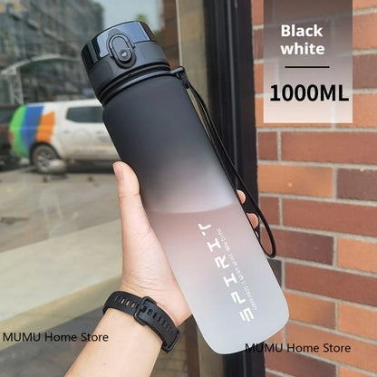 500ML / 650ML / 1000ML Gradient Sports Water Bottle – BPA-Free Large Capacity Fitness Jug