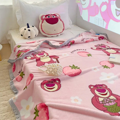 Cartoon Disney Children's Blanket Sanrio Thickened Milk Plush Cover Carpet Kindergarten Noon Office Car Napping Blanket