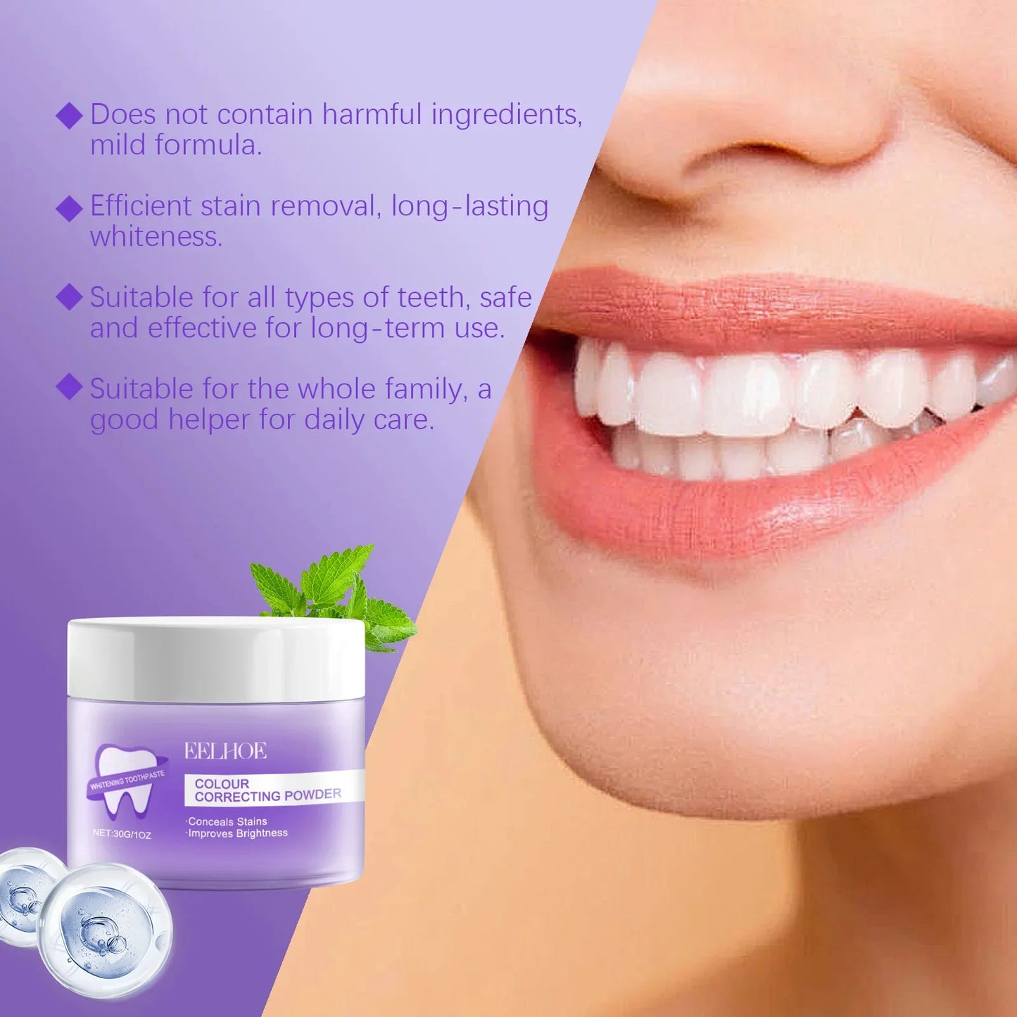 5 Days Teeth Whitening Powder Remove Plaque Stains Dental Calculus Oral Hygiene Cleaning Fresh Bad Breath Tooth Care Products