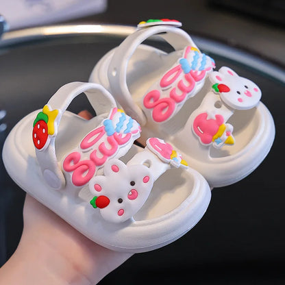 Kids Cartoon EVA Sandals – Summer Soft Slip-On Beach Slippers for Boys and Girls
