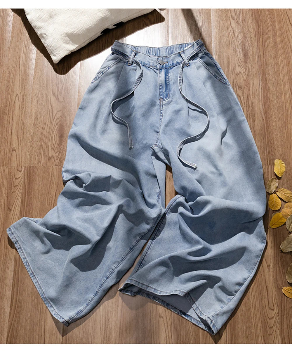 Thin Ice Silk Wide Leg Jeans