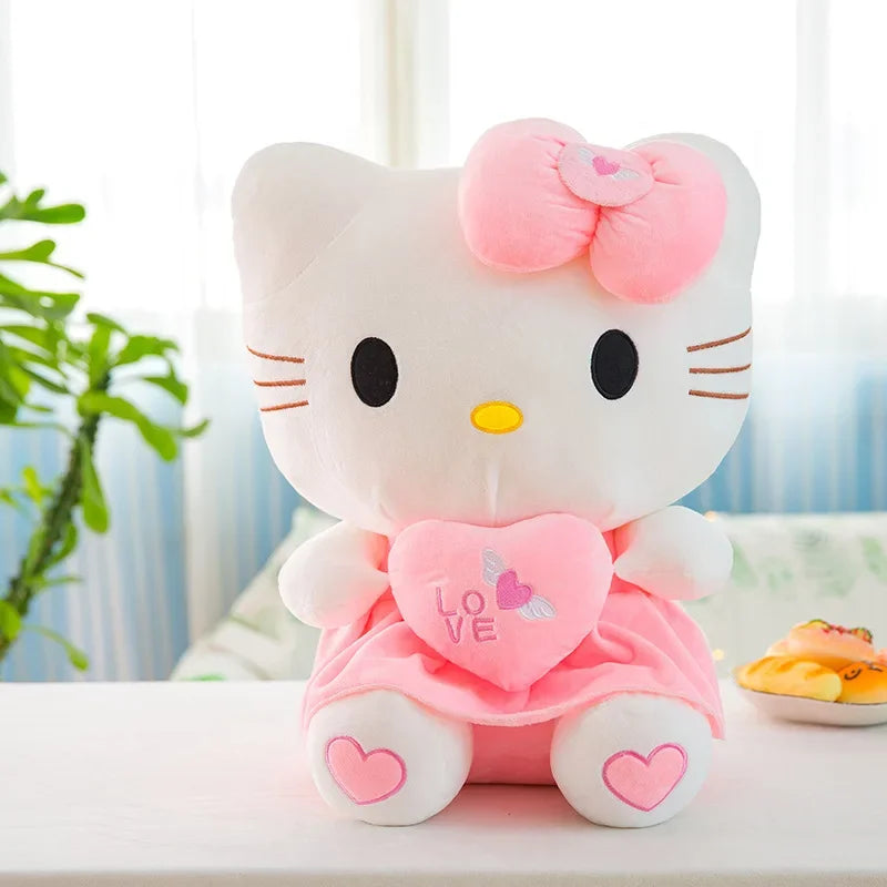 22-35cm Hello Kitty Anime Cartoon Cute Stuffed Toys Sanrio Plushier Soft Pillow Birthday Gifts For Girls Kawaii Pendant Dolls