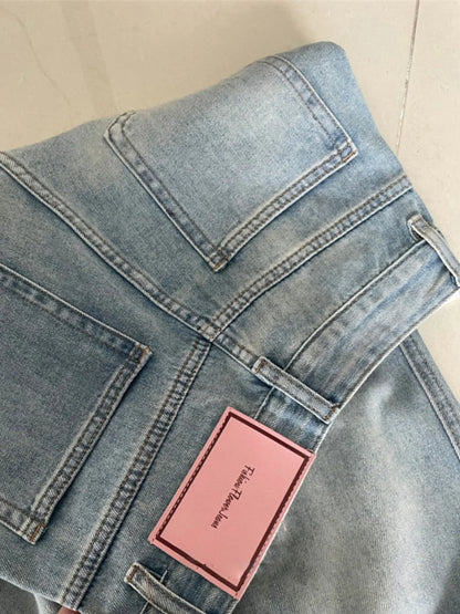 S-5XL Size Light Blue Jeans