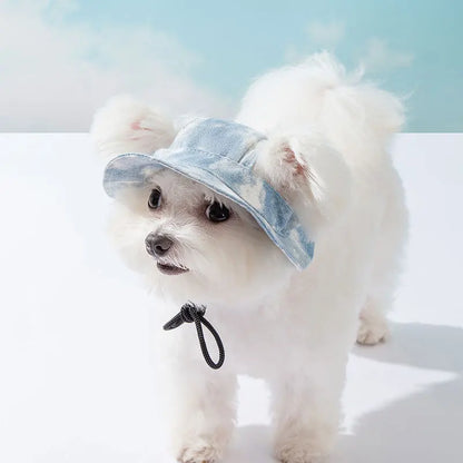 Pet Dogs Bucket Hat with Ear Holes – Sunproof Summer Baseball Hat for Outdoor Adventures