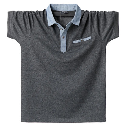 Men Solid Pocket Short Sleeve