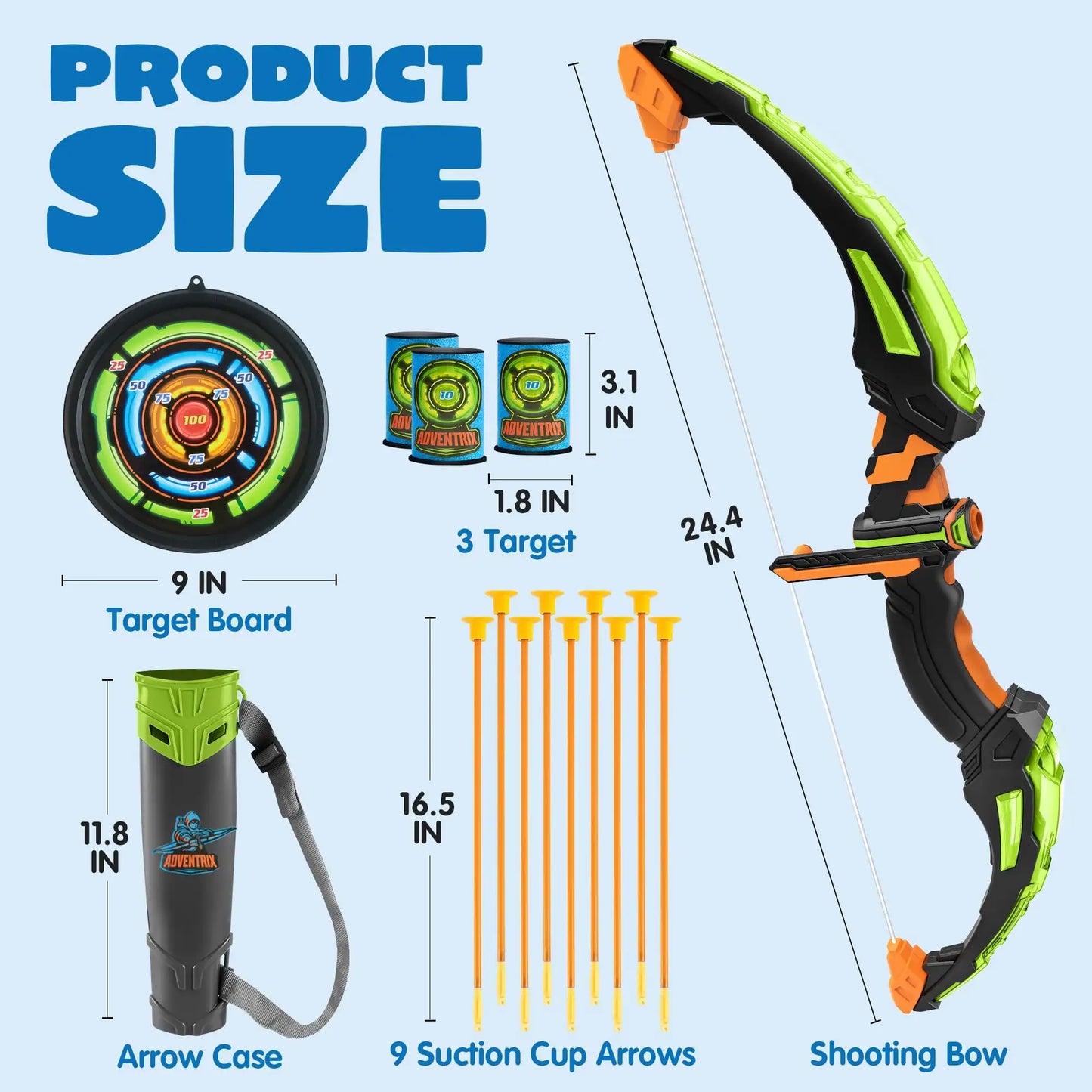 Kids Bow Arrow Set with LED Flash Lights