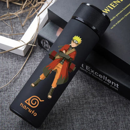 Japan Anime One Piece 304 Stainless Steel Thermos Cup Cartoon Pattern Luffy Roronoa Zoro Action Figure High Capacity Water Cup