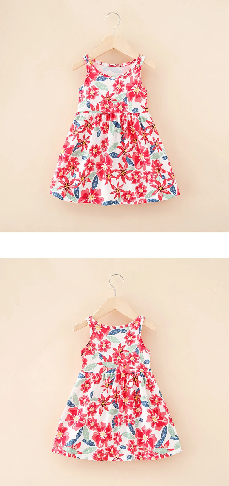Cute Summer Cartoon Print Dress for Girls – Sleeveless A-Line Princess Outfit