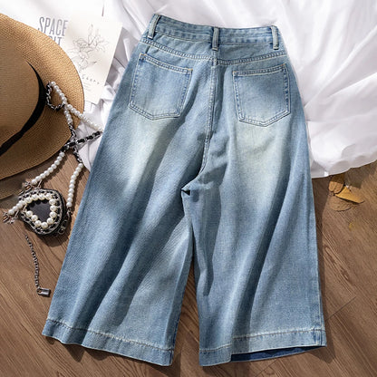 Ripped Holes Denim Shorts for Women