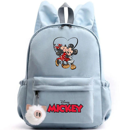 Disney Mickey & Minnie Mouse Backpack – School & Travel Rucksack with Rabbit Ears