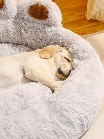 Fluffy Dog Bed – Plush Round Pet Cushion for Small to Large Dogs & Cats