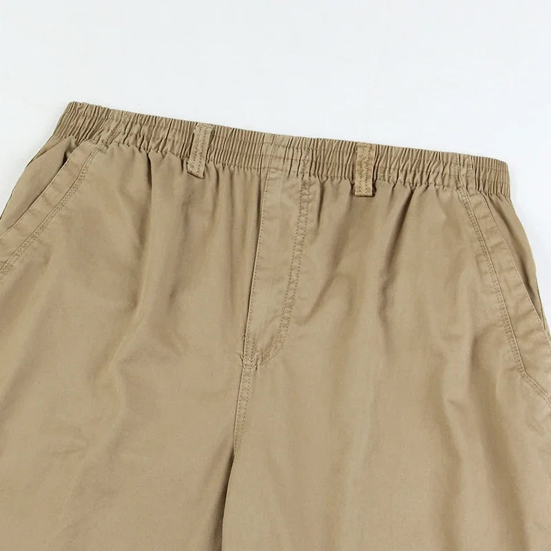 Men Pants Casual Cotton Long Pants Straight Joggers