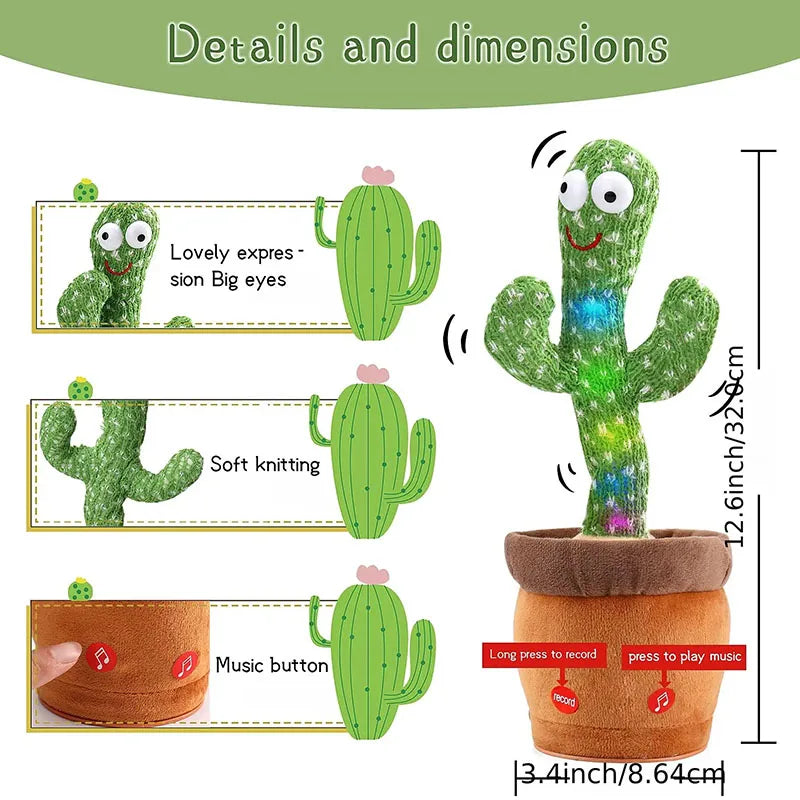 Dancing Cactus Talking Cactus Baby Toys