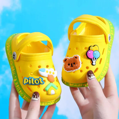 Cartoon Hole Sandals for Kids – Soft EVA Summer Slippers for Boys & Girls