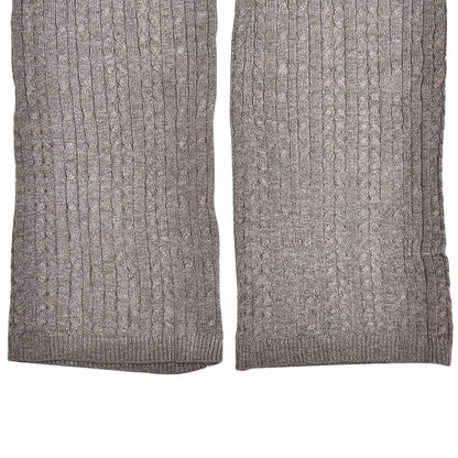 Knitted Long Sleeve Zipper Hooded Two Piece Sets