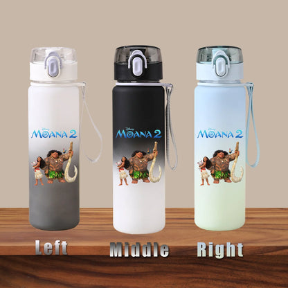 Disney Moana 2 Maui Kakamora Tia Animation Portable Plastic Gradient Outdoor Sport Water Bottle Child Gift Princess Fitness Run