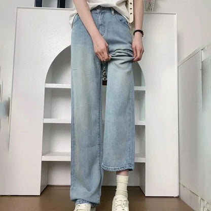 Oversized Thin Ice Silk Jeans