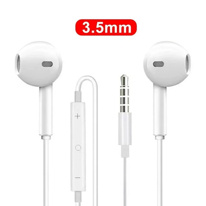 Headphones Original For Apple iPhone 16 15 14 13 11 12 Pro Max Plus In-ear Lightning 3.5MM Wired Bluetooth Earphones Accessories