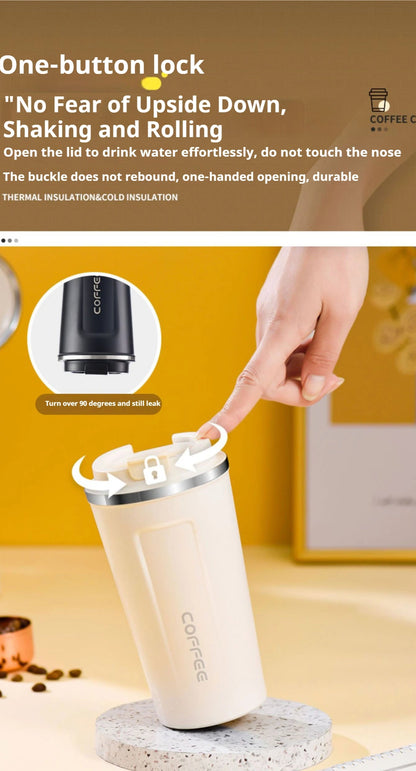 380/510ML Stainless Steel Coffee Mug Portable Tumbler Vacuum Flasks Car Thermal Cup Keeps Cold and Heat Thermal Mug Coffee Cup