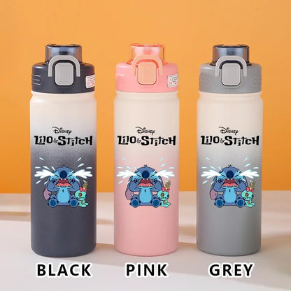Disney Lilo Stitch Gradient Thermos Cup Outdoor Sports Fitness Portable Leak-proof Camping Cartoon Animation Cycling Kettle Gift