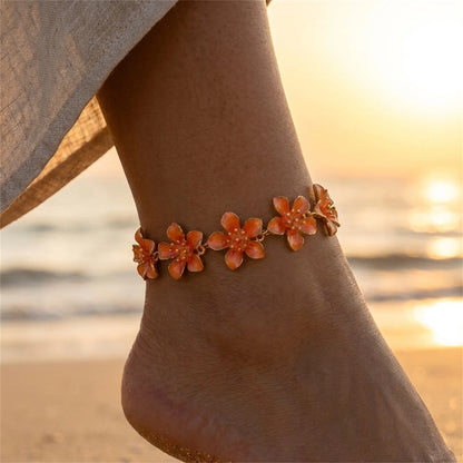 Bohemia Multilayer Rice Bead Anklet Set