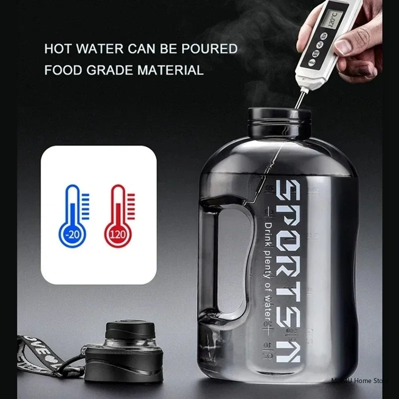 1.7L/2.7L/4L/5L Large Capacity Sports Water Bottle – Gym, Camping & Fitness Hydration Jug