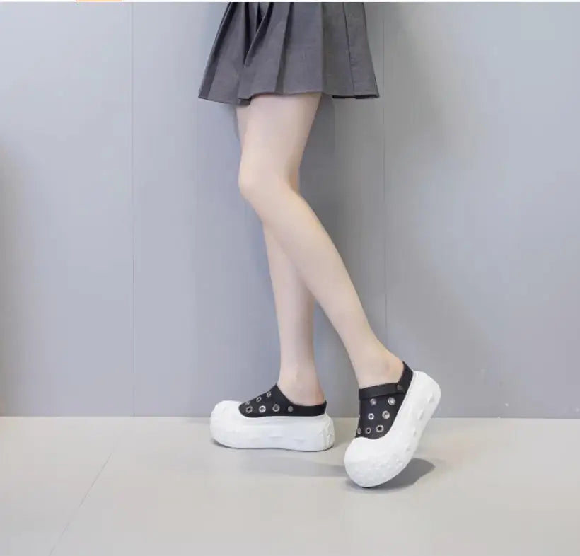 Fujin 9cm Synthetic Microfiber Leather Chunky Sneakers