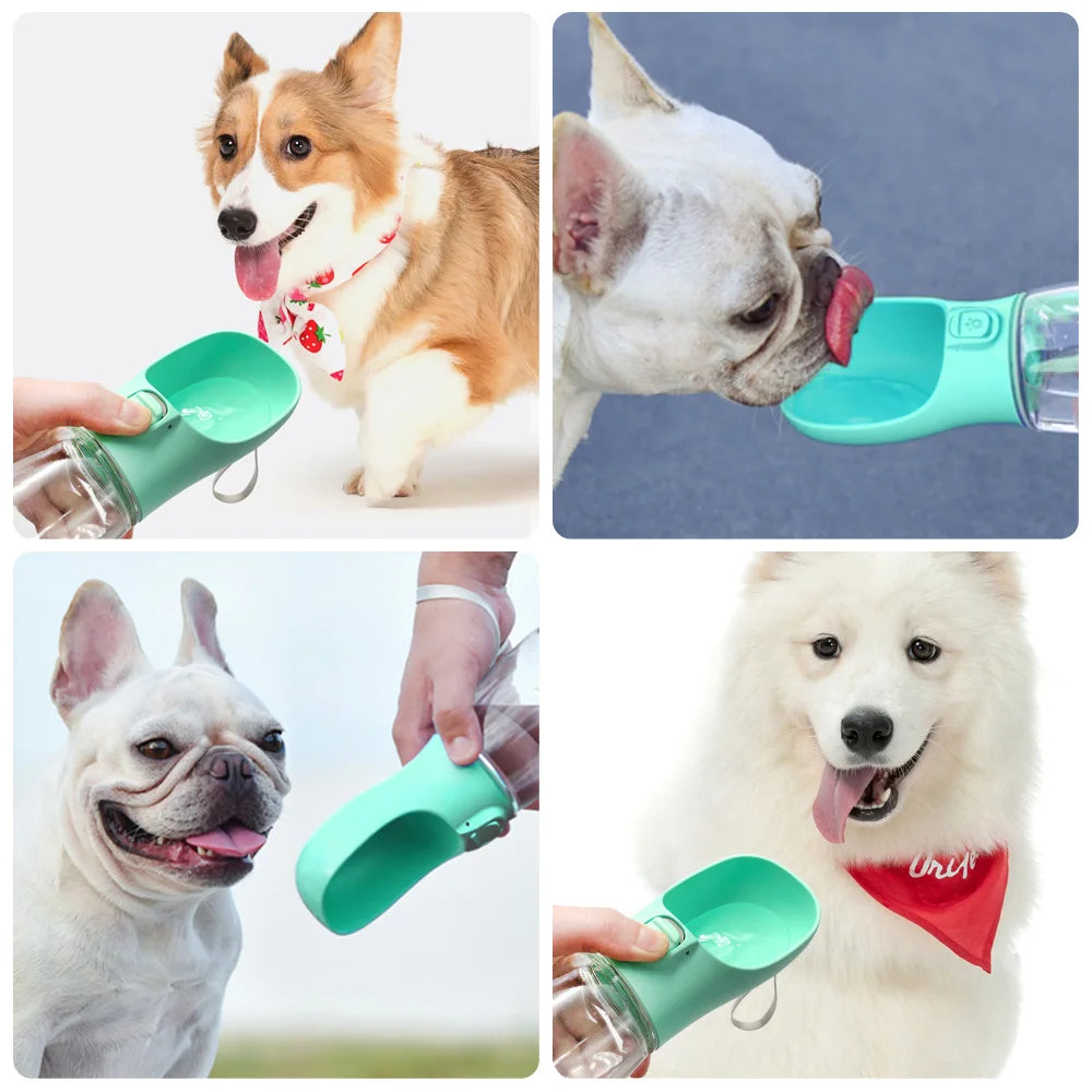 Portable Dog Water Bottle – Travel Drinking Bowl for Dogs & Cats