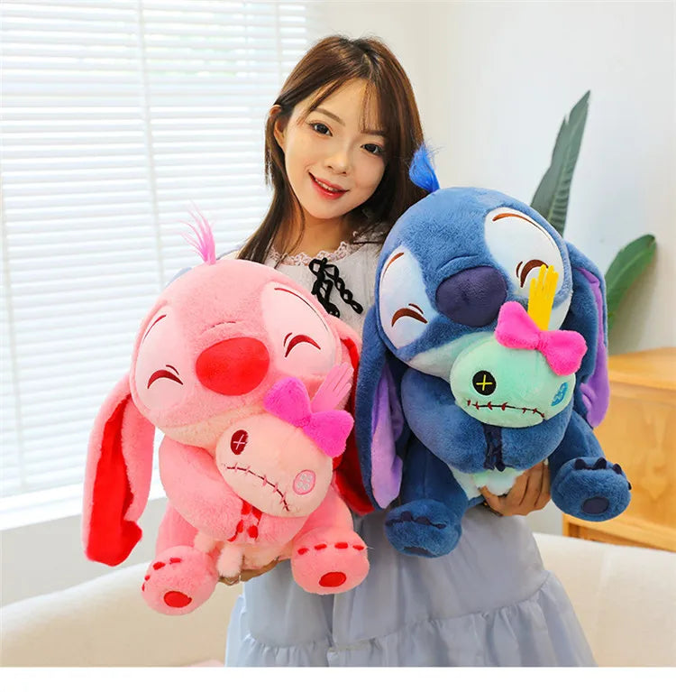 45cm Disney's New Heart Hugging Stitch Cartoon Plush Toy Stitch Soft Stuffed Plushies Toy Dolls Cloth Doll Gifts to Friends