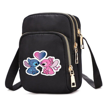 Women Shoulder Bags Lilo Stitch Cell Phone Purse Crossbody