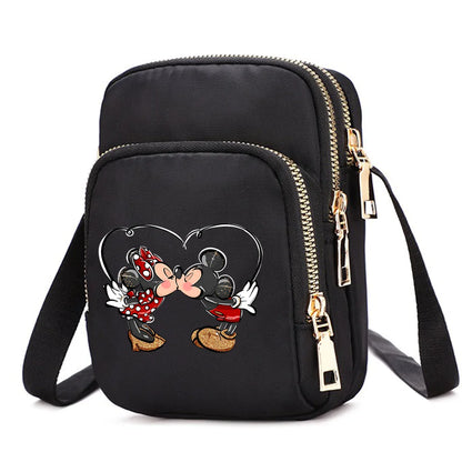 Mickey & Minnie Mouse Women’s Shoulder Bag – Crossbody Cell Phone Purse