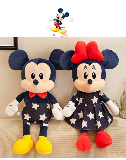 Disney Mickey & Minnie Plush Dolls – 35/45cm Soft Star Pillow Toys | Stuffed Cushion Gift for Kids, Girls & Birthdays