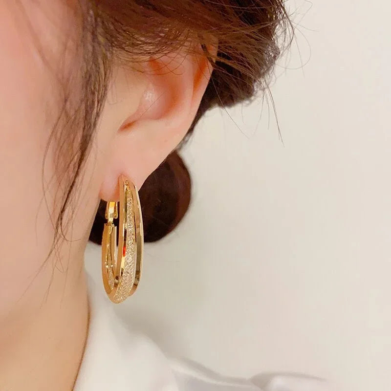 Pendientes Hollow Net Crystal Hanging Earrings