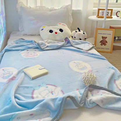 Cartoon Disney Children's Blanket Sanrio Thickened Milk Plush Cover Carpet Kindergarten Noon Office Car Napping Blanket