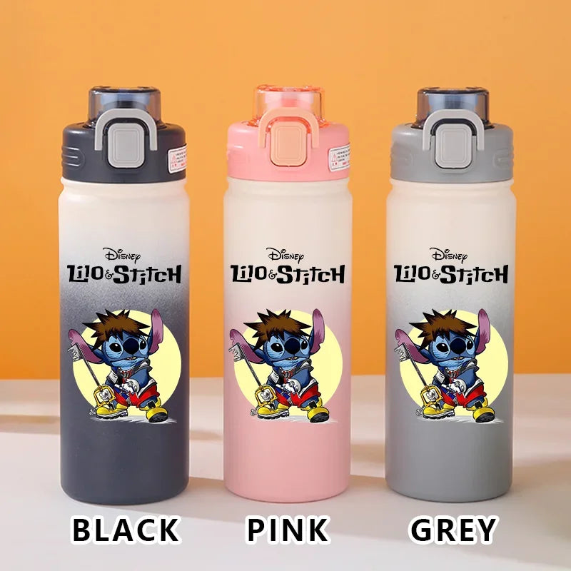 Disney Lilo Stitch Gradient Thermos Cup Outdoor Sports Fitness Portable Leak-proof Camping Cartoon Animation Cycling Kettle Gift