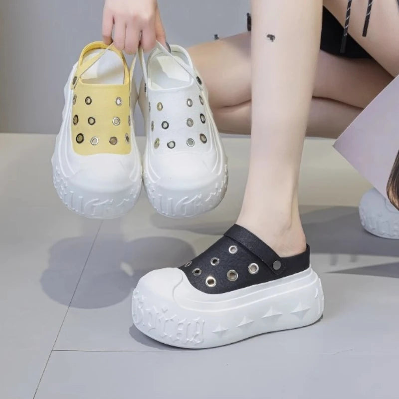 Fujin 9cm Synthetic Microfiber Leather Chunky Sneakers