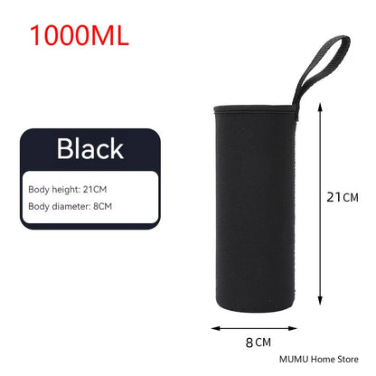 750ML – 1500ML Sports Water Bottle Sleeve – Neoprene Insulated Holder Bag